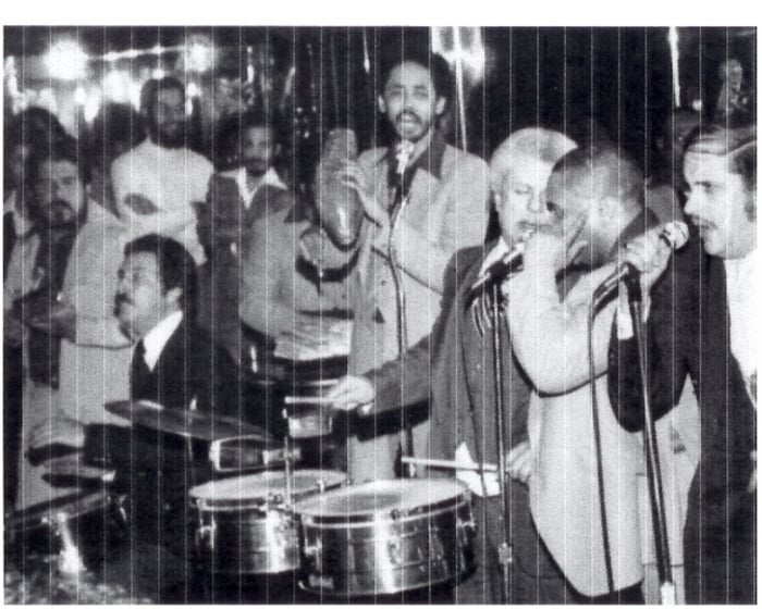 Roger Dawson with Tito Puente at the Corso, New York City 1976