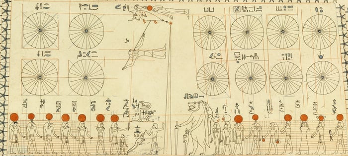 Astronomical ceiling of Senenmut's Tomb, found in Thebes, Egypt