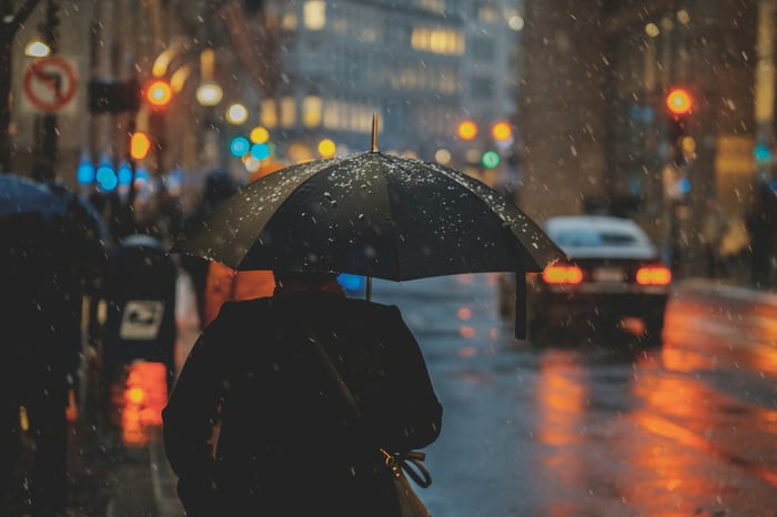 Raining in the city